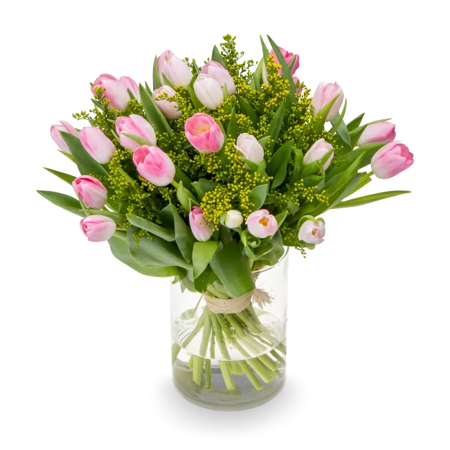 Kytice růžových tulipánů